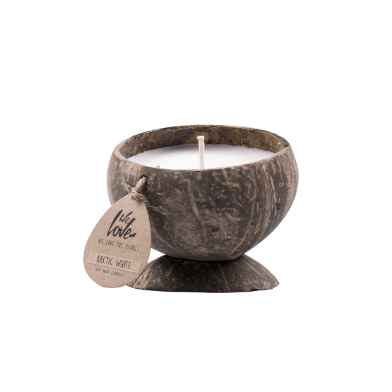 we love the planet candle arctic white