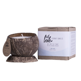 we love the planet coconut candle arctic white