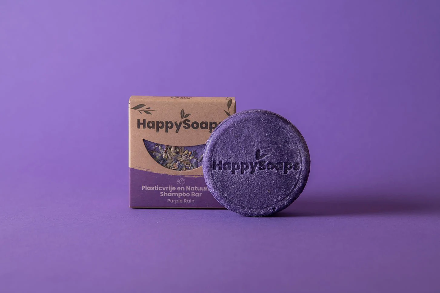 Happysoaps shampoo bar Purple Rain